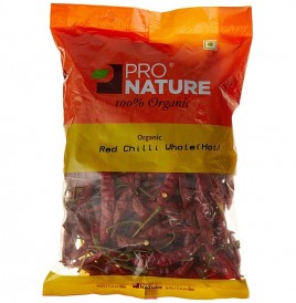 Pro Nature Organic Red Chilli Whole (Hot)  Pack  100 grams